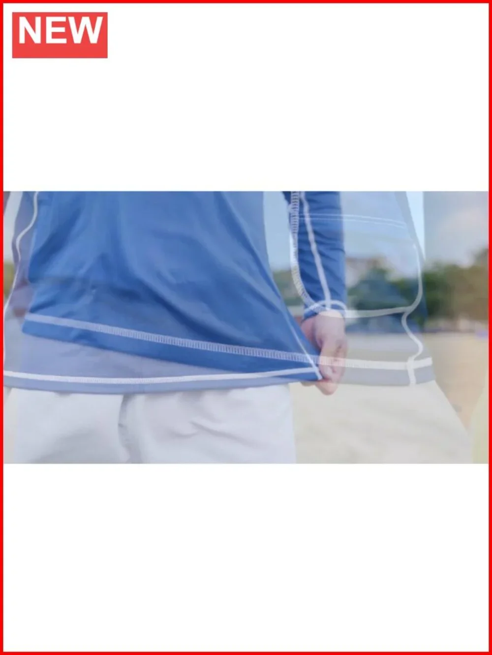 UPF 50+ Long Sleeve Rash Guard Quick Dry Swim Shirt Men Stretchy